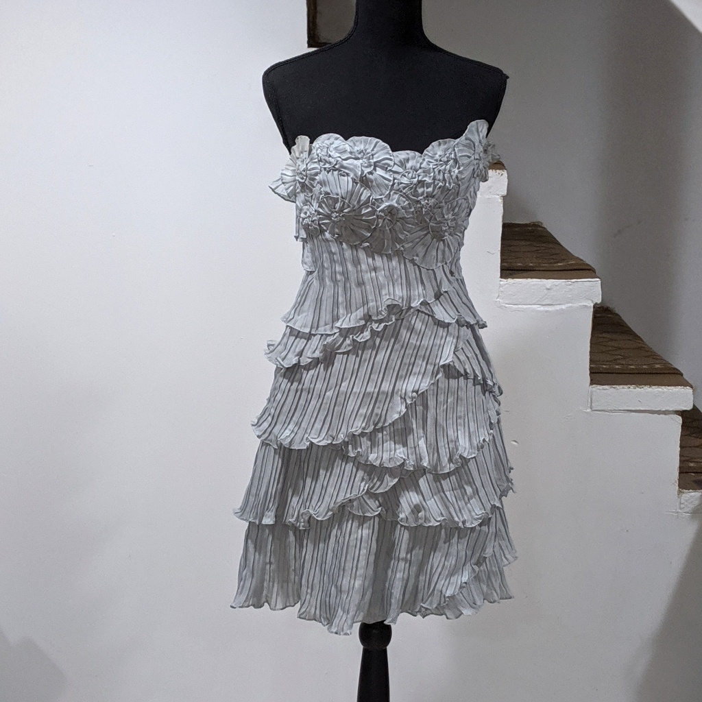 Bcbg Max Azria Layered Crepe Party Dress 0